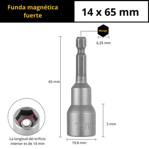 DADO MAGNETICO CON INGRESO ¼ “ - (COD:100174 - 100169 - 100170 - 100171 - 100172 - 100173)