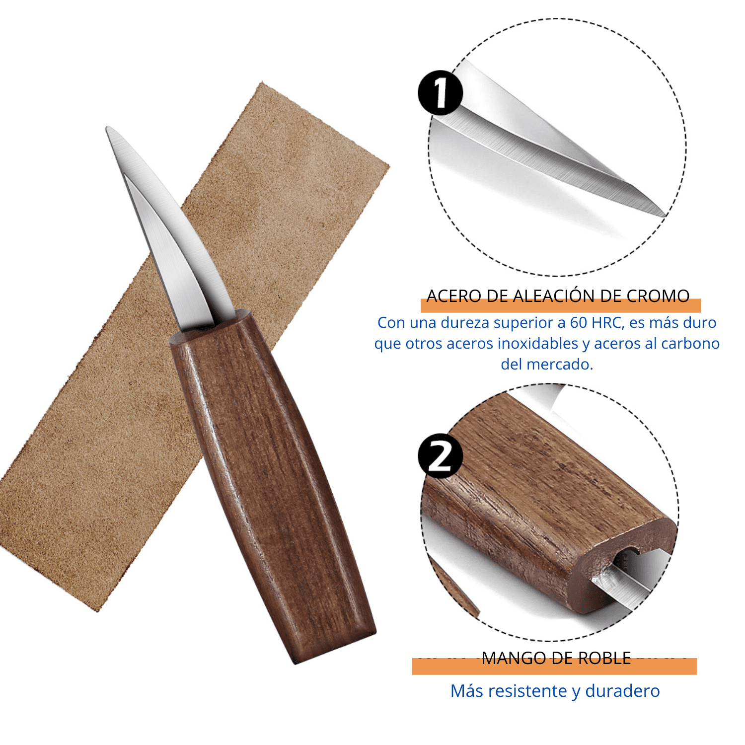SET 5 CUCHILLAS PARA TALLAR MADERA PRO - COD:100491