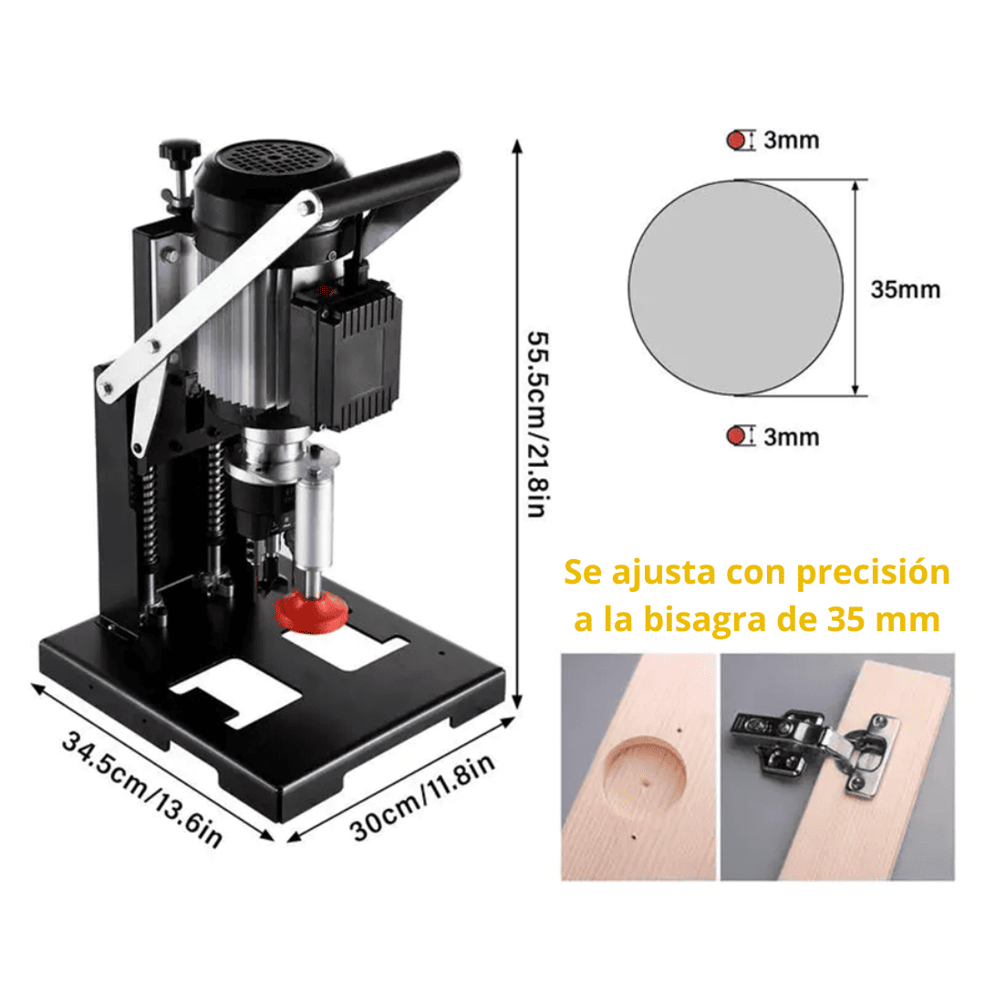 Taladro Industrial para Bisagra Cangrejo 35mm Modelo:YY80L-2 - COD:100740