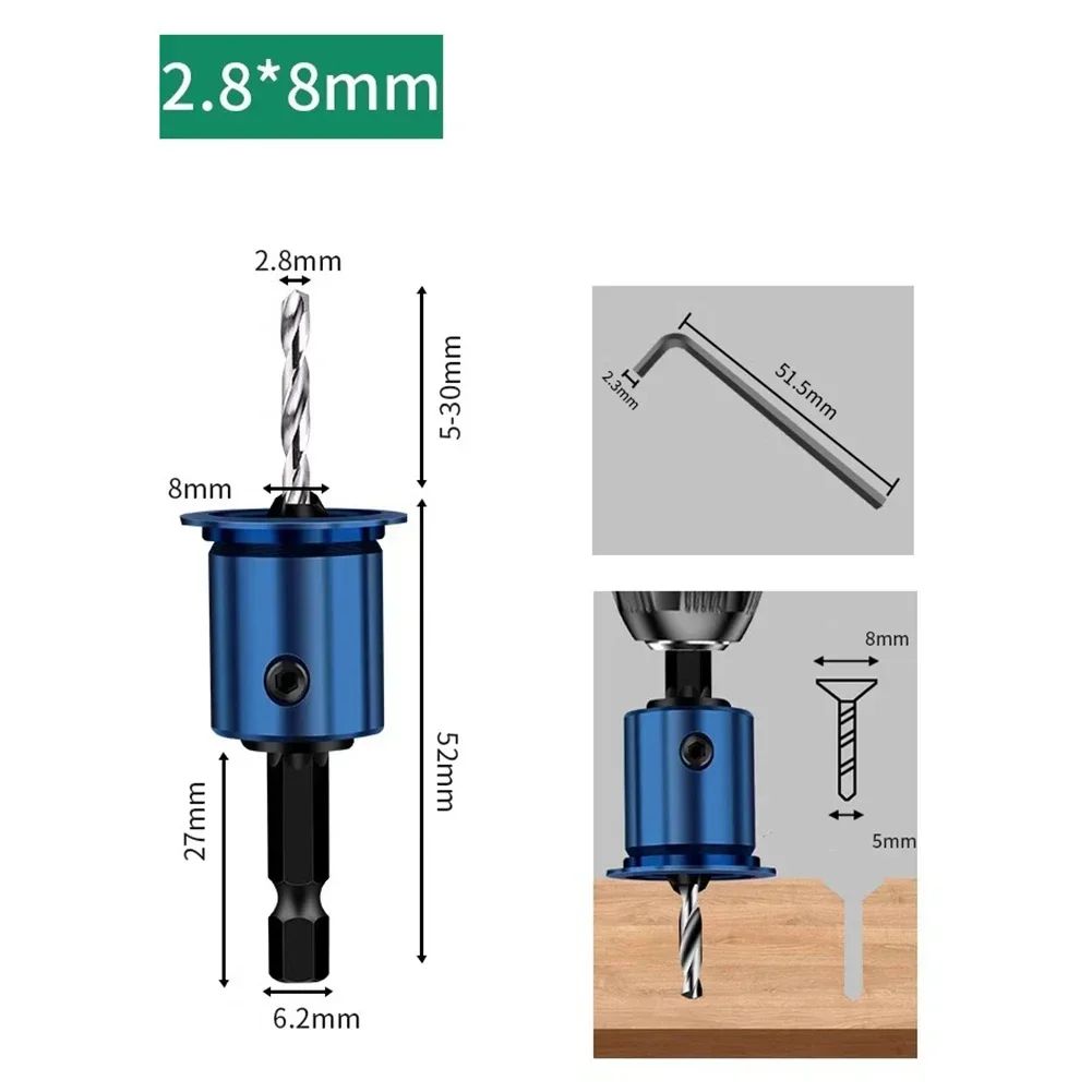 Broca Avellanadora con Tope de 3.0X8MM & 2.8X8MM - COD:100079 - COD:100080