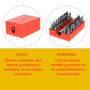 SET 33 PUNTAS DE IMPACTO HEXAGONAL - COD:100312