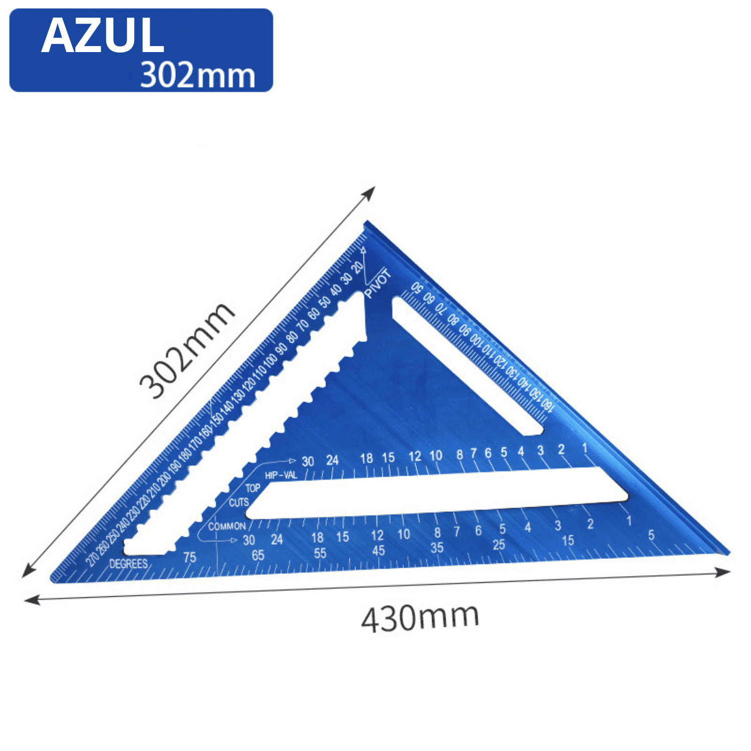 ESCUADRA RÁPIDA DE 12“ De Aluminio Alto Relieve - COD:100216 - 100215