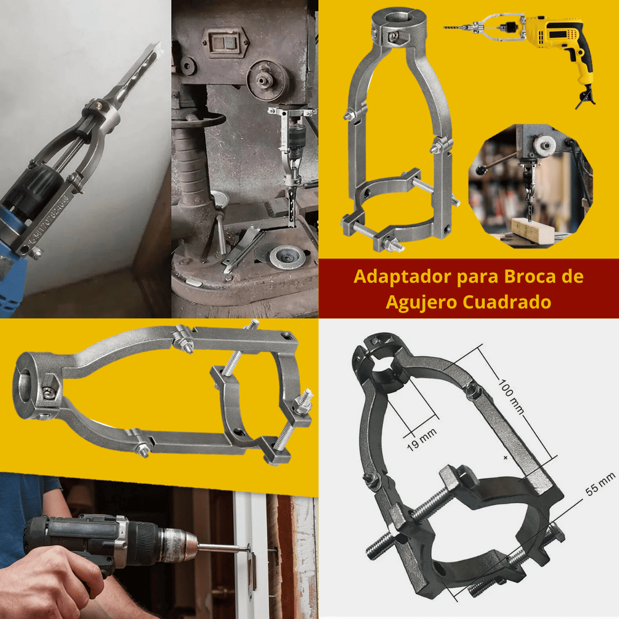 ADAPTADOR PARA BROCA CUADRADA - COD:100033