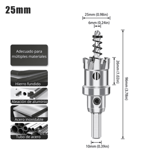 BROCA COPA CARBURADA PRO 25MM, 35MM, 55MM – (COD:100086 - 100087 - 100088)