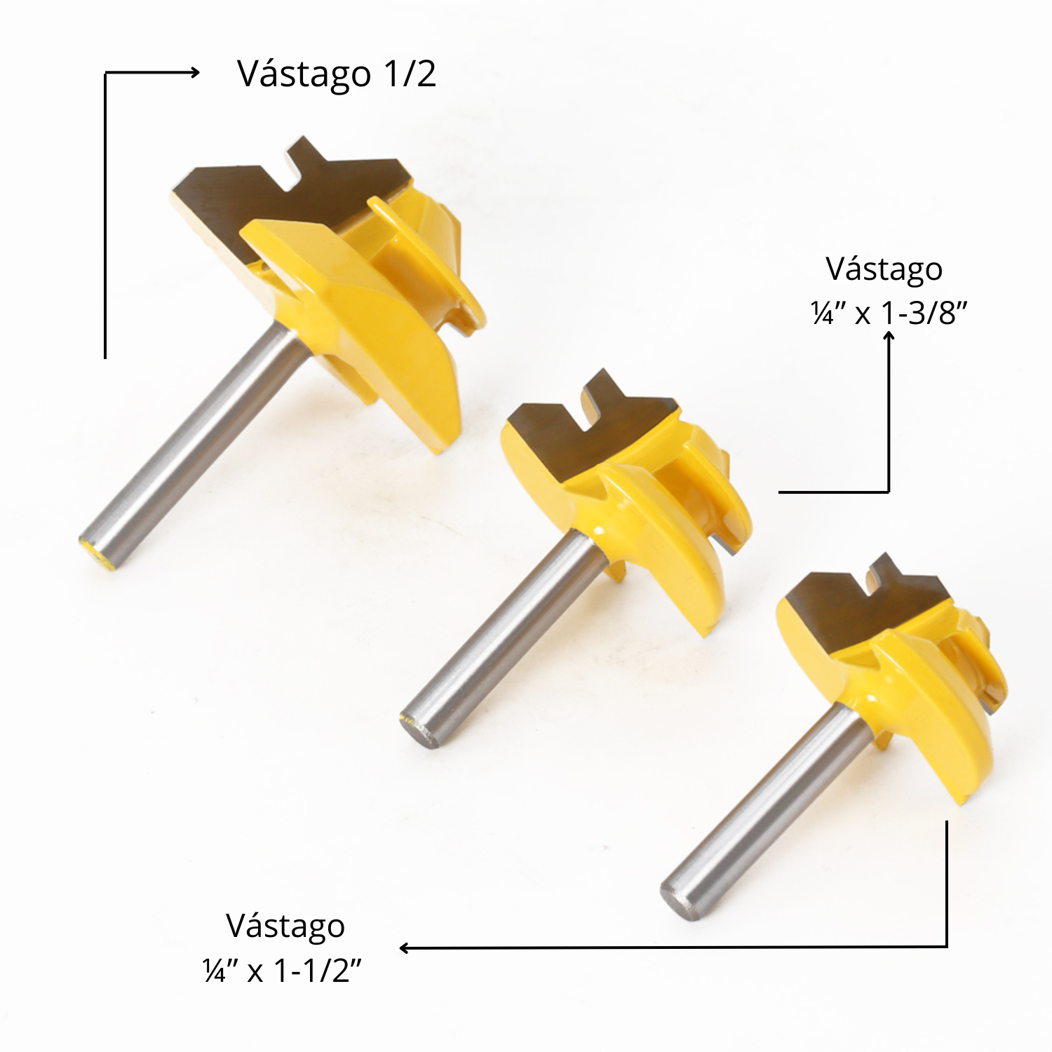 FRESA ¼ X 1-3/8 ENSAMBLE DE 45° & FRESA ¼ X 1-1/2 ENSAMBLE DE 45° - COD:100280 - 100279