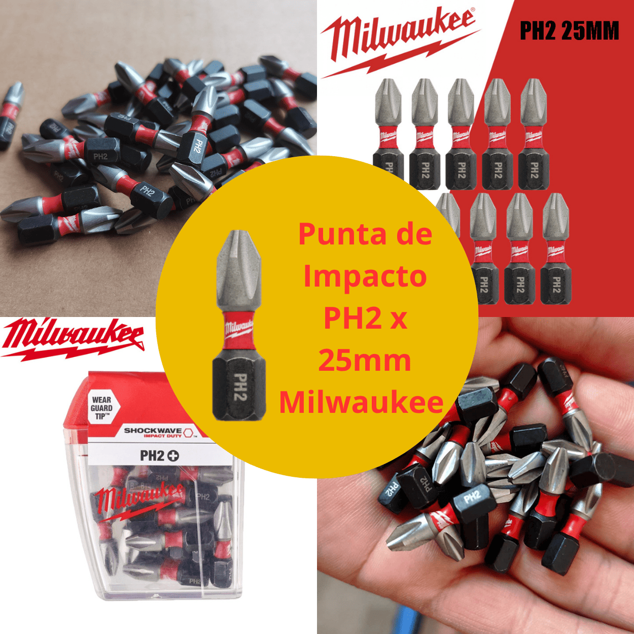MILWAUKEE PUNTA IMPACTO PH2X25mm - COD:100425