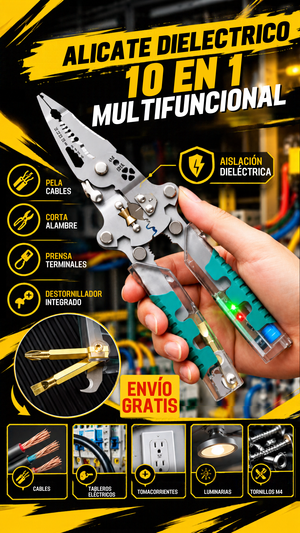 ALICATE DIELECTRICO 10 EN 1 MULTIFUNCIONAL - 100045
