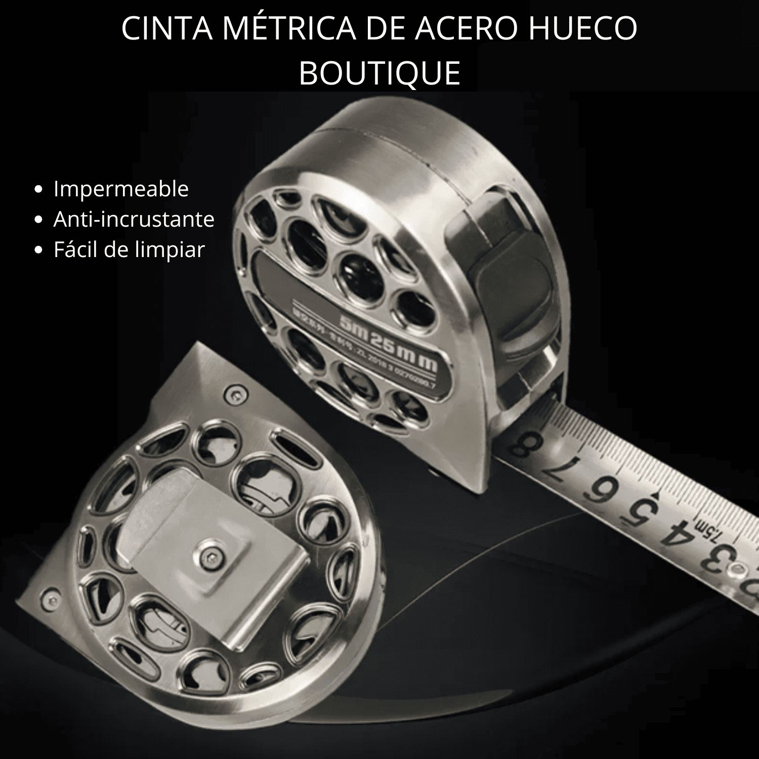 CINTA METRICA ACERO INOXIDABLE DE 7.5x25M & 5X25MM - COD:100127 - 100128