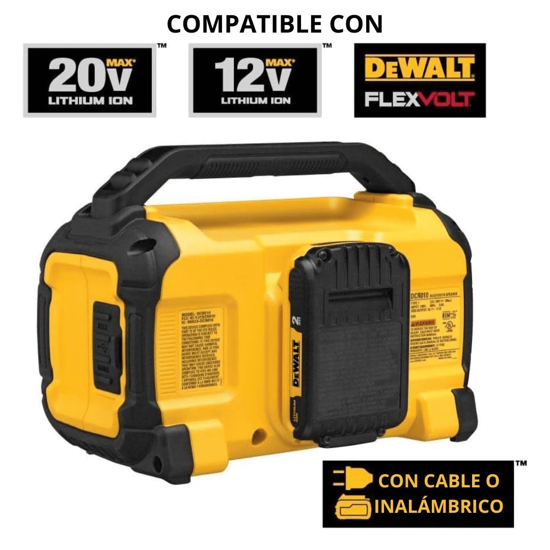 Parlante Altavoz 12V / 20V Bluetooth DCR010 Dewalt - COD:100725
