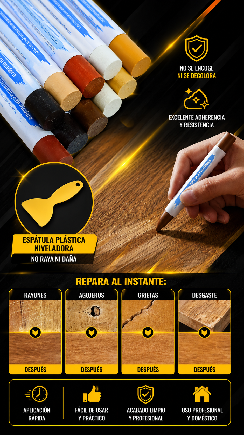 KIT DE 10 CERAS DE REPARACION - COD:101033