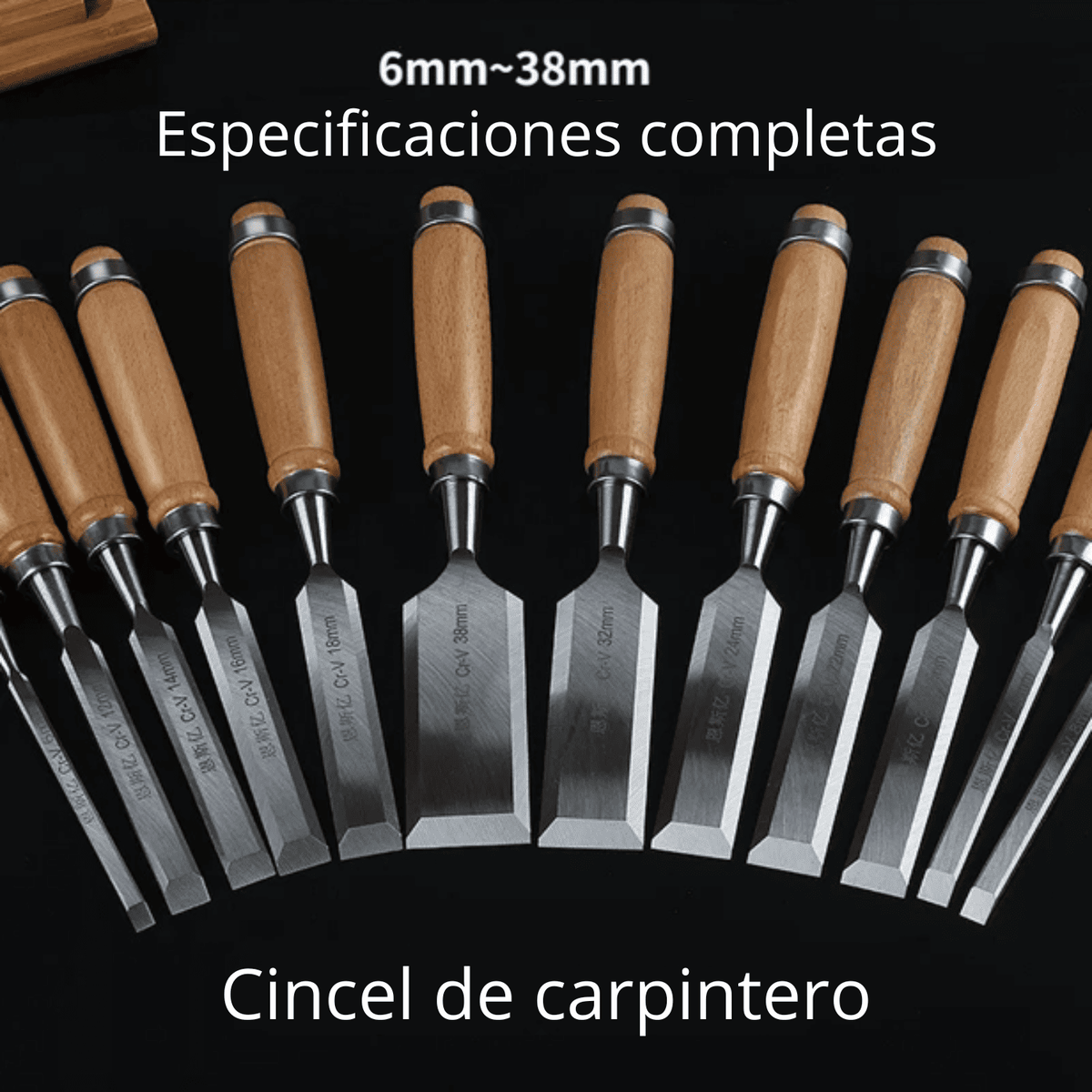 Cincel de Tallado para Madera Set 12Pcs -COD:100125