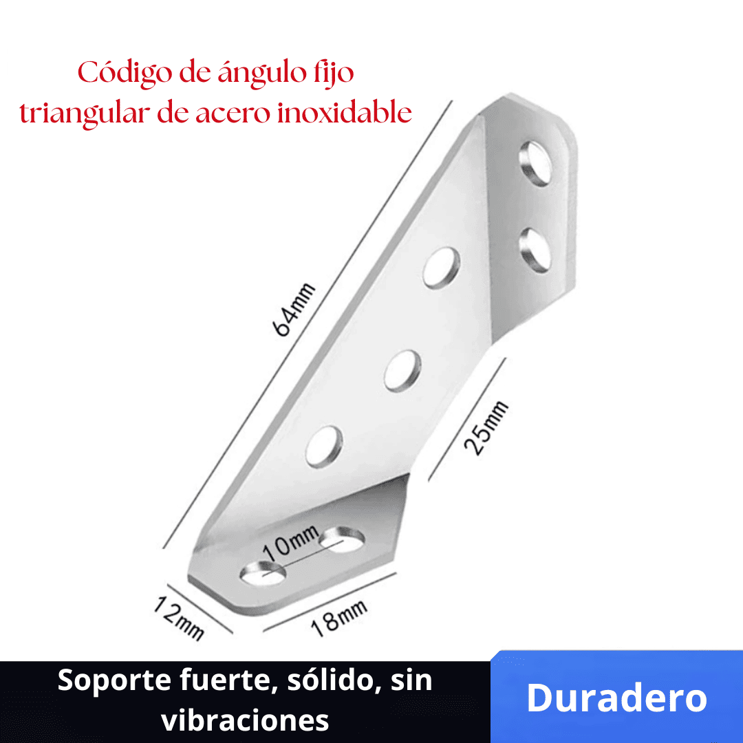CONECTOR UNIVERSAL DE ESQUINAS EN ACERO INOXIDABLE- COD:100148