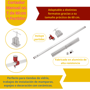 CORTADOR MANUAL EN T DE 60CM + PARTIDOR - COD:100157