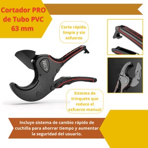 CORTADOR PRO DE TUBO PVC 63MM - COD:100160