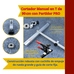 CORTADOR MANUAL “T” 90CM + PARTIDOR PRO - (COD:100158 - 100588)