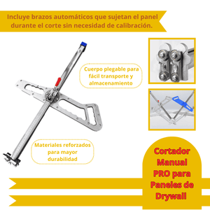 CORTADOR MANUAL PRO PARA PANELES DE DRYWALL - COD:100159