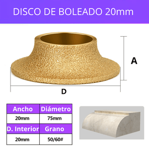 DISCO BOLEADO DE 10MM, 15MM & 20MM - (COD:100180 - 100181 - 100182)