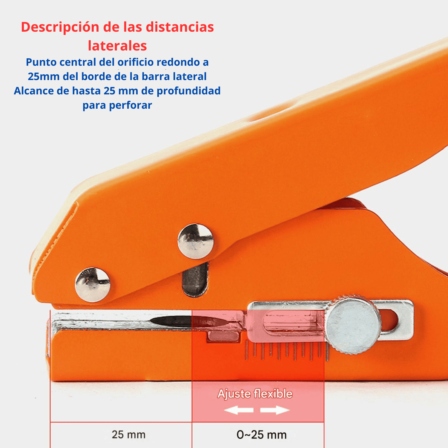 PERFORADORA DE CANTOS 8MM - NARANJA - COD:100368