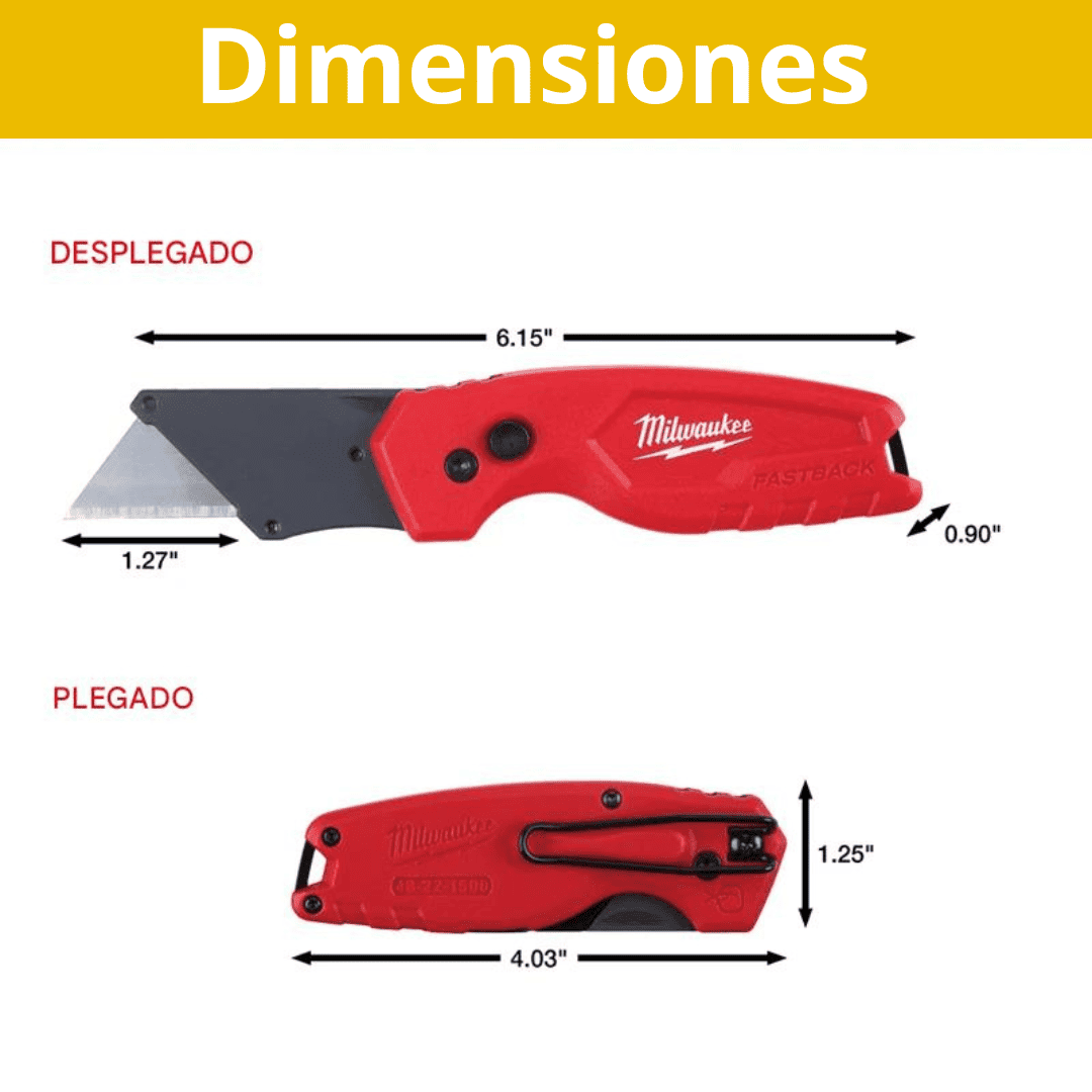 MILWAUKKE CUTTER CUCHILLA METÁLICO & MILWAUKEE NAVAJA MULTIUSOS 6 EN 1 - (COD:100168 - 100359)