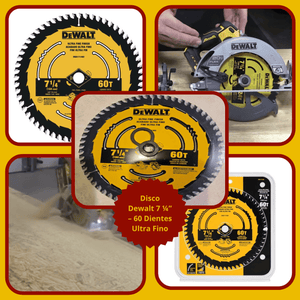 DEWALT ULTRAFINO DE 7 ¼ y eje 5/8 - 60 Dientes - COD:100185