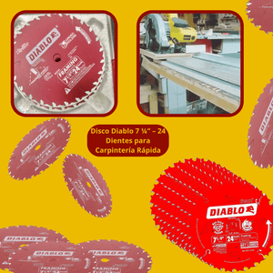 DIABLO DISCO DE 7 ¼ Y EJE 5/8 24 Dientes - COD:100186