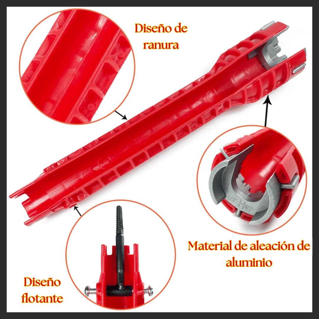 LLAVE PARA GASFITERIA 8 EN 1 - COD:100337
