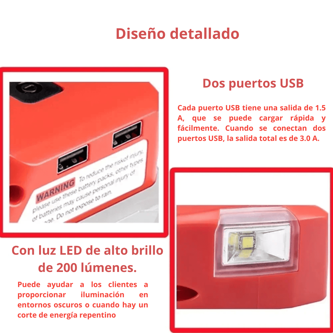 Adaptador para MILWAUKEE - COD:100040