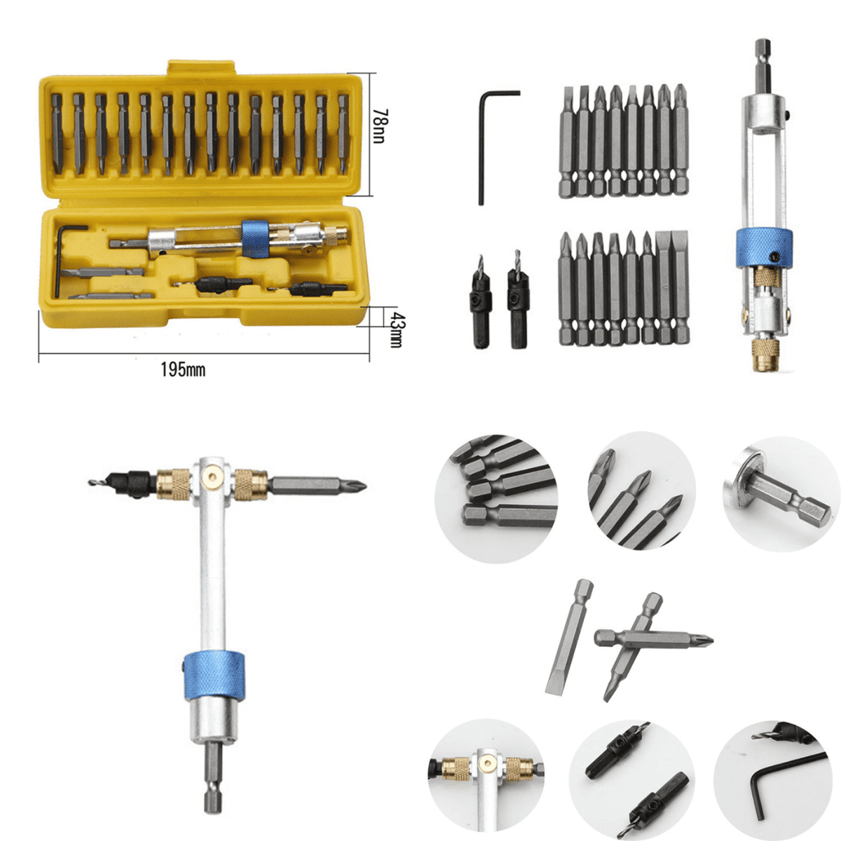 SET 20 AVELLANADOR Y ATORNILLADOR REVER - COD:100059
