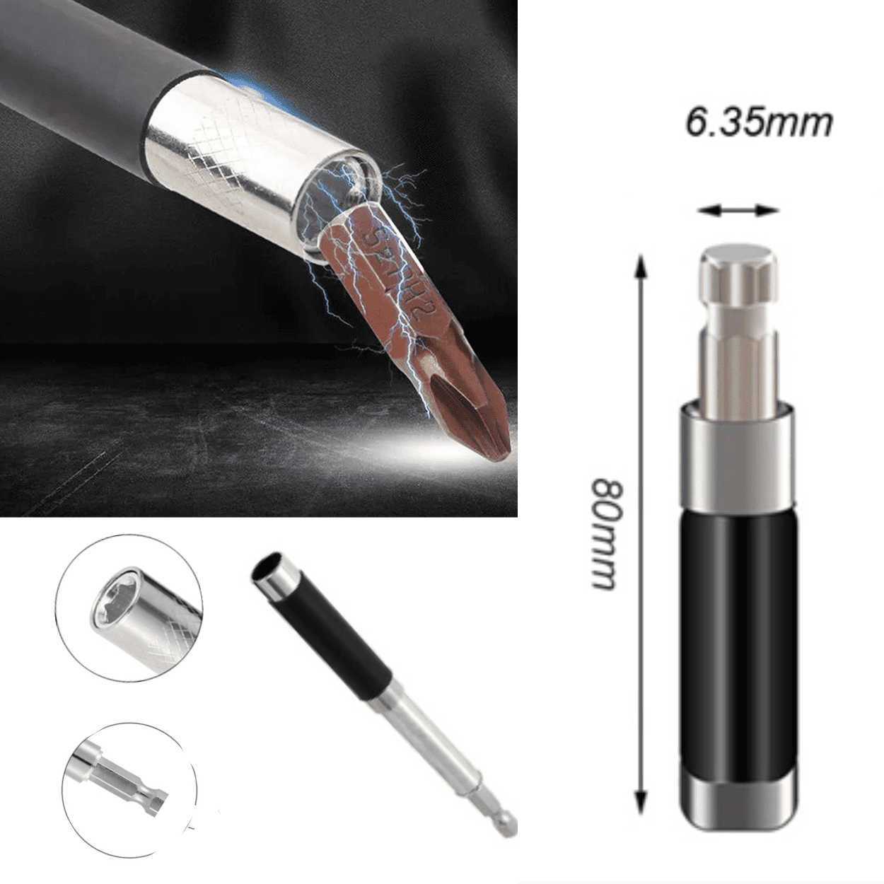 GUIA AUTORETRACTIL MAGNETICO 80MM - COD:100296
