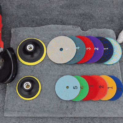 SET 6 DISCOS PULIDORES EN SECO DE 4“ - (COD:100195 - 100496)