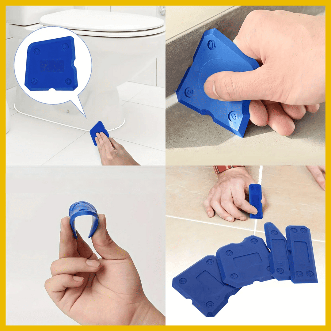 APLICADOR Y REMOVEDOR DE SILICONA 5 EN 1 & SET 4 PCS - COD:100465 - 100057