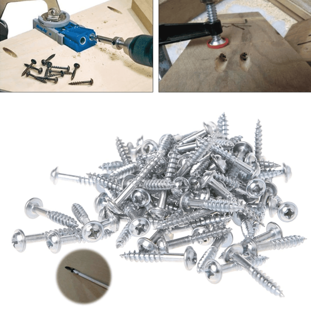 100 TORNILLOS DENTADOS SISTEMA OCULTO - COD:100551