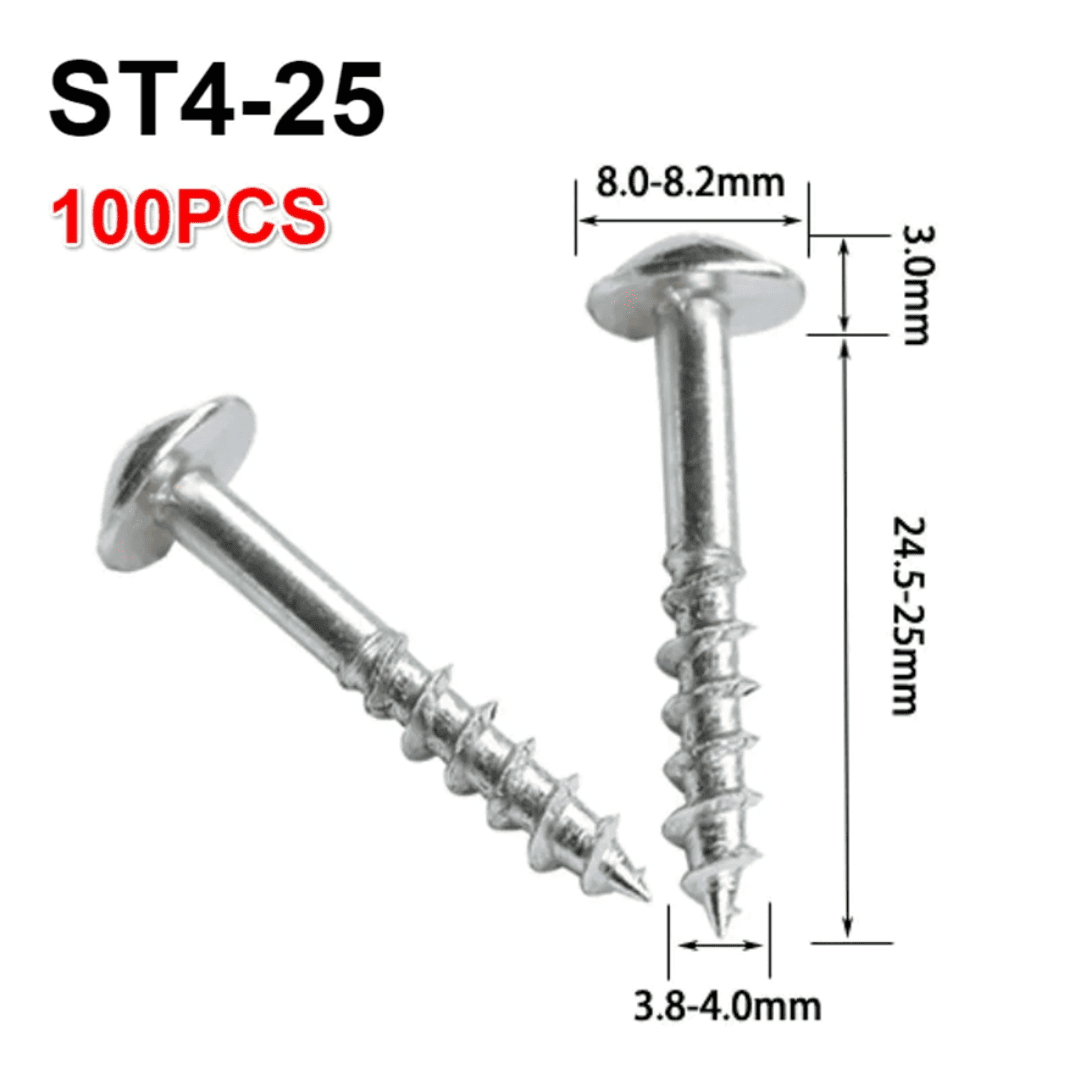 100 TORNILLOS DENTADOS SISTEMA OCULTO - COD:100551