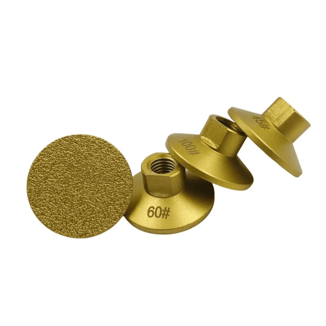SET 3 CABEZAL PLANA PARA PULIDO - GRAMOS 40/60/100 - M14- COD:100600