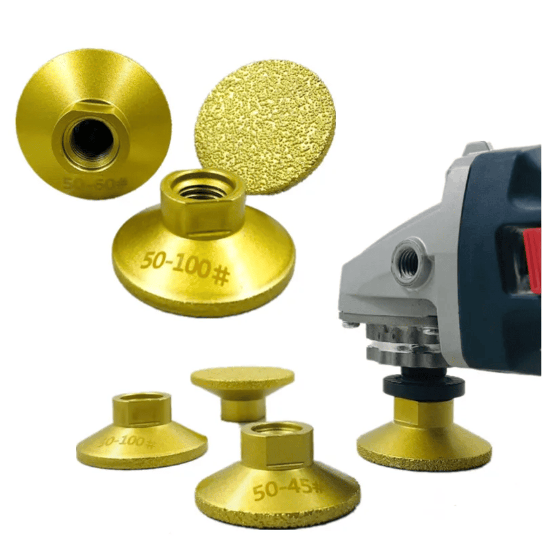 SET 3 CABEZAL PLANA PARA PULIDO - GRAMOS 40/60/100 - M14- COD:100600