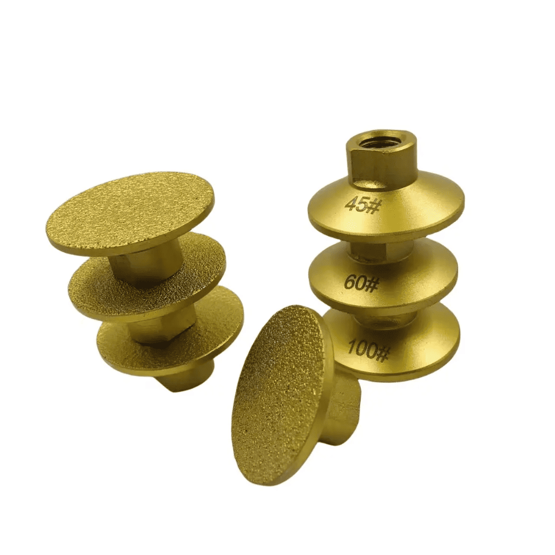 SET 3 CABEZAL PLANA PARA PULIDO - GRAMOS 40/60/100 - M14- COD:100600