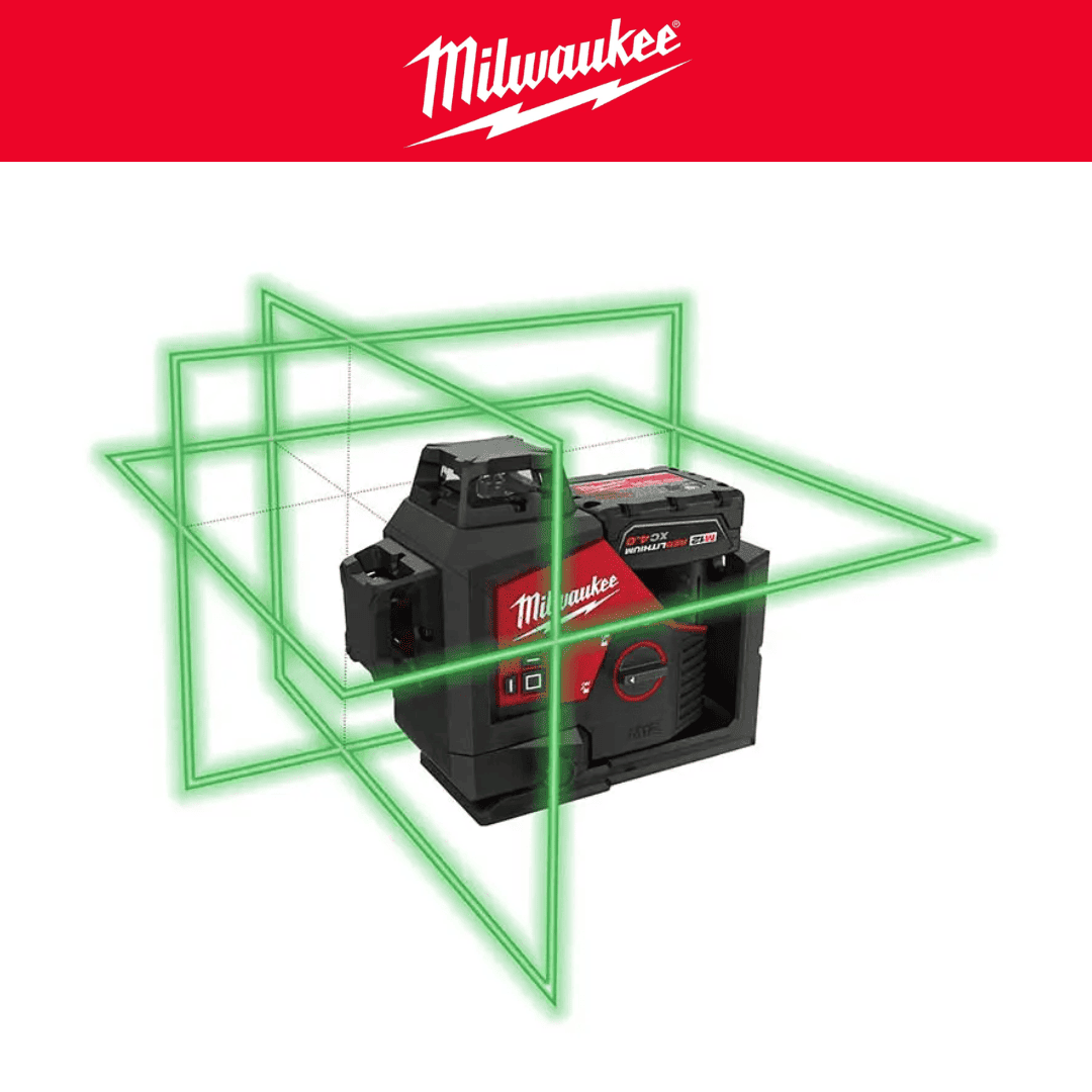 NIVEL LÁSER VERDE DE 3 PLANOS EN 360° M12™ MILWAUKEE 3632-21 - CODIGO:100668
