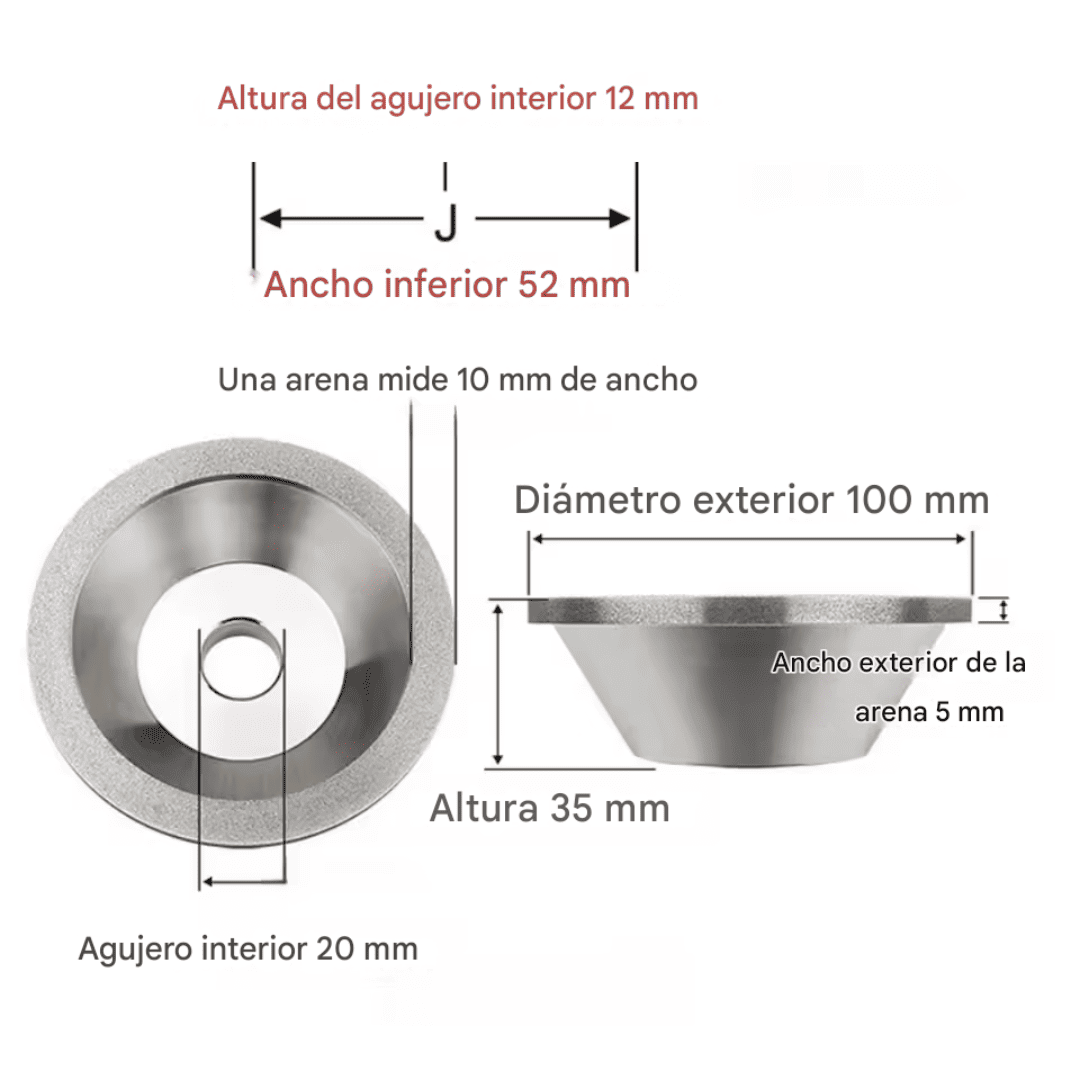 MUELA DE DIAMANTE DE GRAMO 200 - COD:100356