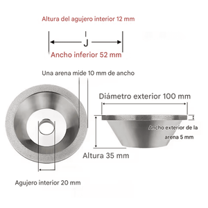 MUELA DE DIAMANTE DE GRAMO 200 - COD:100356
