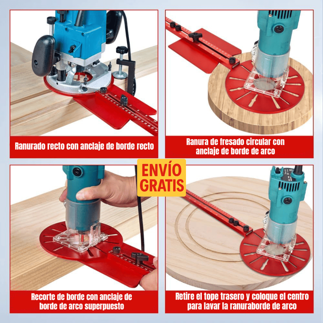 PLANTILLAS GUÍAS PARA ROUTER & FRESADORAS 53CM - COD:100385