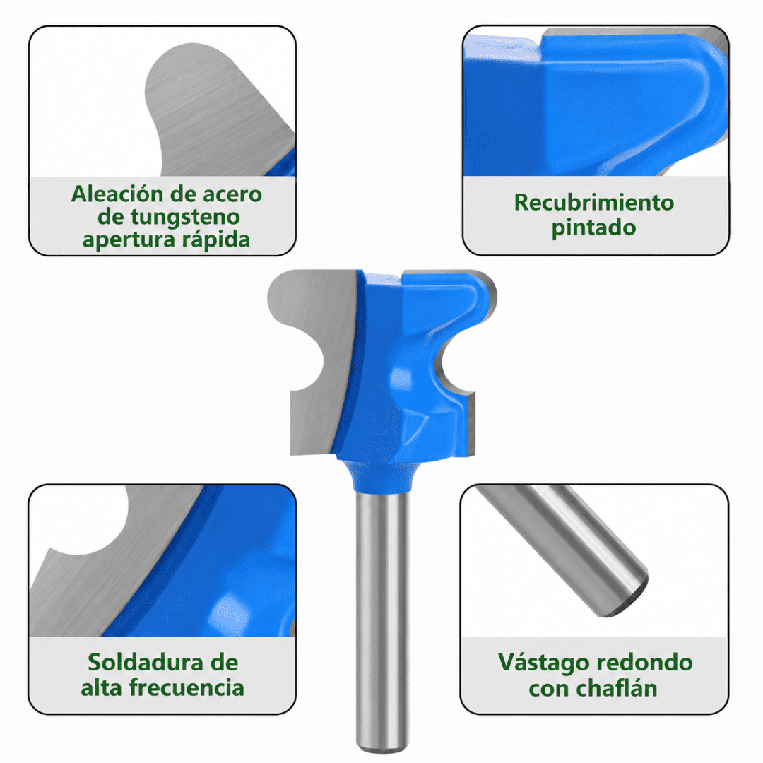 Fresa para Tiradores y Manijas Ocultas Vástago 1/4"- 100507