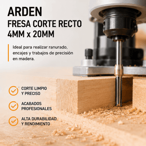 ARDEN FRESA CORTE RECTO 4MM x 20MM - COD:100214