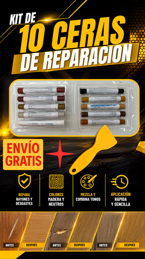KIT DE 10 CERAS DE REPARACION - COD:101033