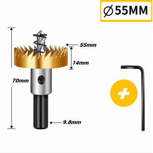 Sierra Copa Cobaltada Ø25, 35 y 55mm – Con Sistema Saca-bocados -(COD:100508 - 100509 - 100510)