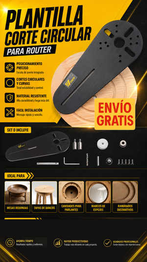 PLANTILLA CORTE CIRCULAR PARA ROUTER - COD:101028