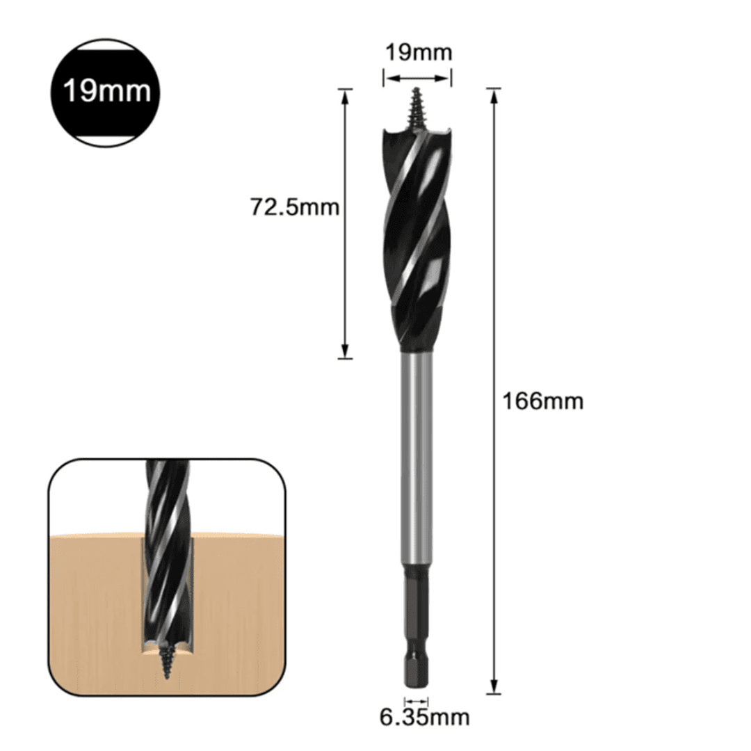 BROCA PARA MADERA DE 19MM - COD:100116