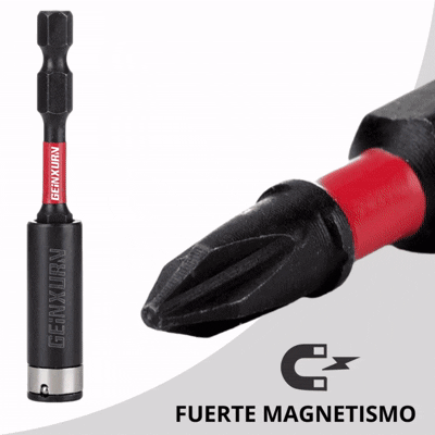 Punta de Impacto PZ2 x 25 mm Rojo & Guía Magnética LOCK de 75 mm – COD:100429 - 100297