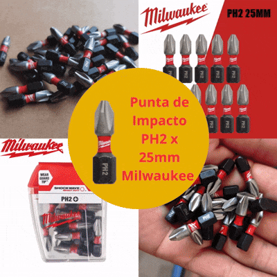 MILWAUKEE PUNTA IMPACTO PH2X25mm - COD:100425