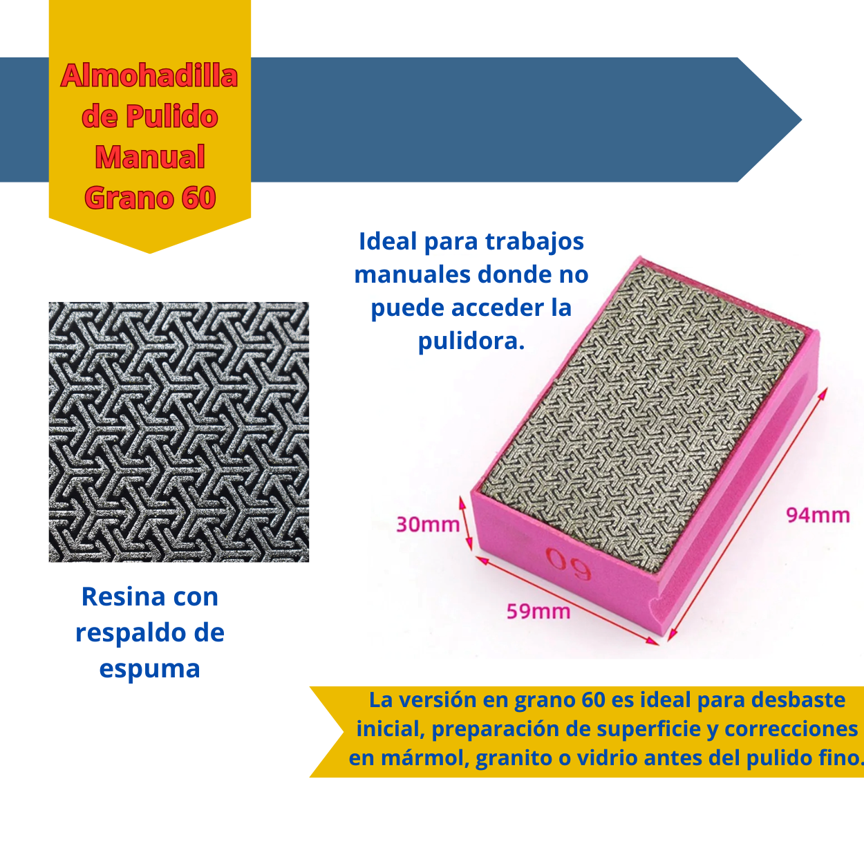 Almohadilla de Pulido Manual – Gramo 60 - COD:100054