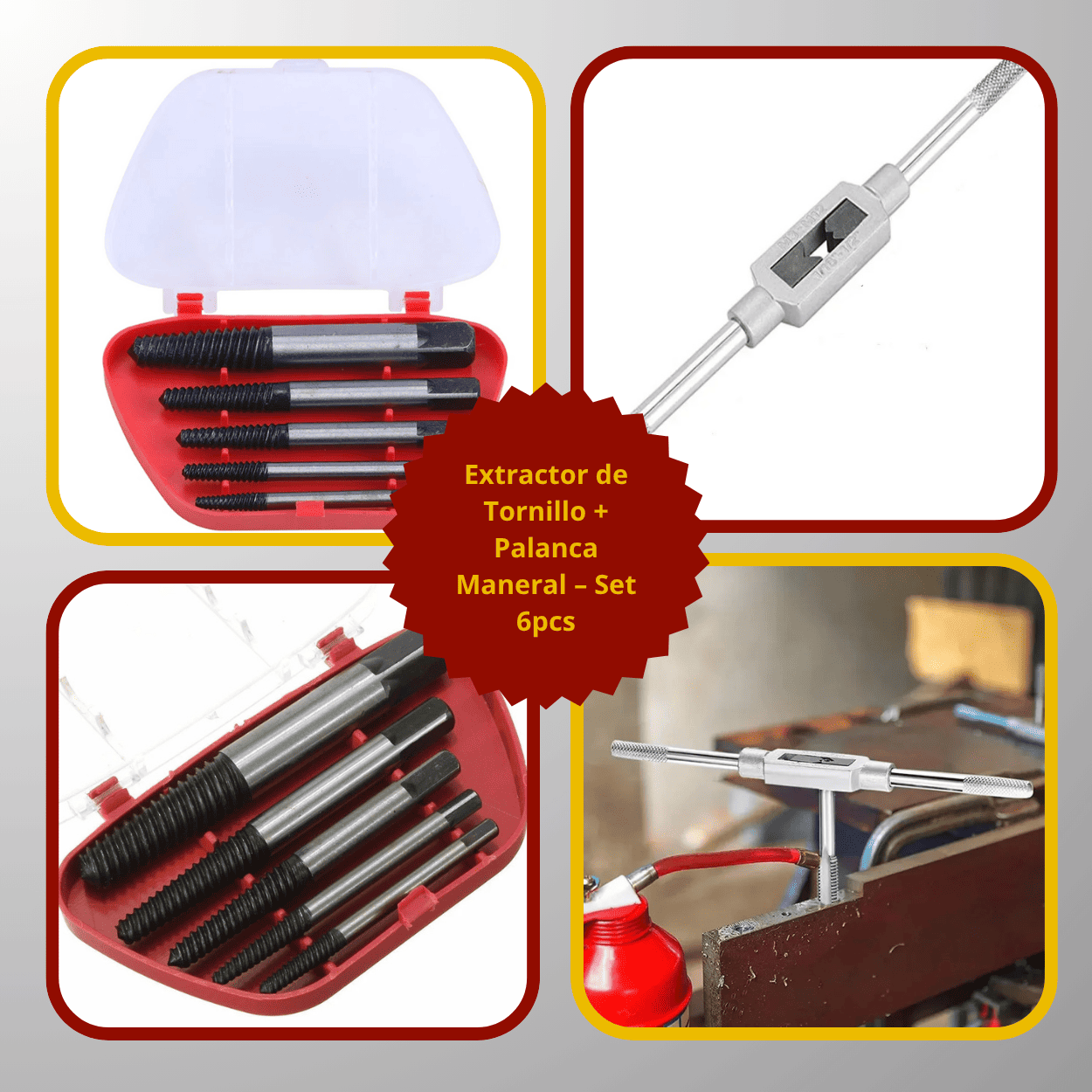 SET 6 EXTRACTORES QUITA PERNO ROTO - COD:100248